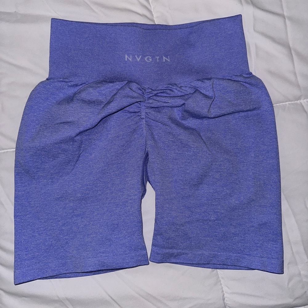 NVGTN Periwinkle Scrunch Seamless Shorts